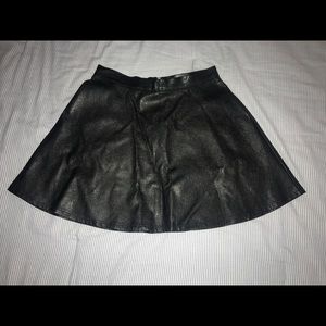 Faux leather miniskirt